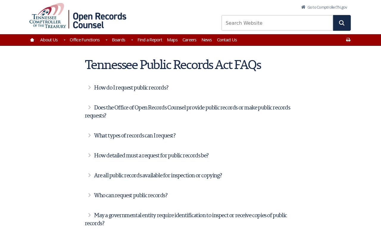 McMinn County warrant records request context under Tennessee public records rules