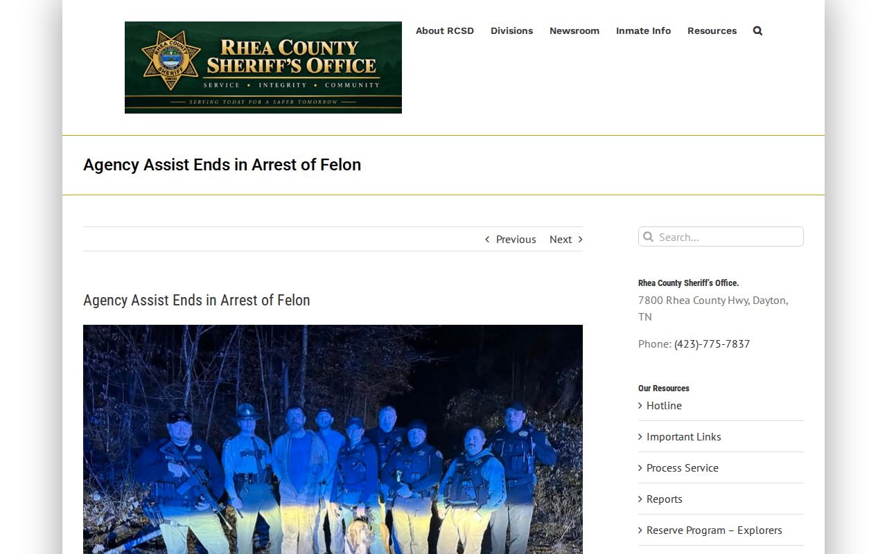 McMinn County active warrant service described in an official multiagency release